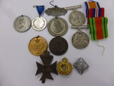 A Collection of Miscellaneous Medallions and Medals, including Defence, War, Victoria Jubilee,