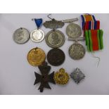 A Collection of Miscellaneous Medallions and Medals, including Defence, War, Victoria Jubilee,