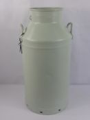 A Milk Urn, painted celadon green, approx 72 cms high. .