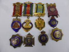 A Miscellaneous Collection of The Order of The Buffalo Society Solid Silver and Enamel Jewels,
