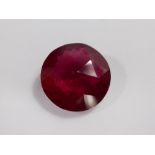 A Round Purple/Red Topaz Loose Stone, 32.23 ct, 21.4 x 9.3 mm.