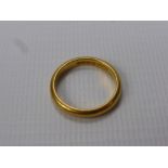 A 22 Ct Yellow Gold Wedding Band, size M, 4.5 gms.