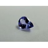 A Tear Shaped Tanzanite Loose Stone, 2.35 ct, 10.03 x 7.80 x 4.79 mm.