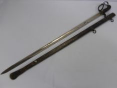 An American 1821 Pattern Officer's Cavalry Sword, blade 85 cms.