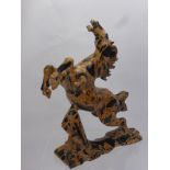 A Stone Figure of a Rearing Horse, approx 34 cms high.