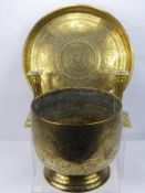 A Quantity of Brass, including candle stick, copper tray and a jardiniere.