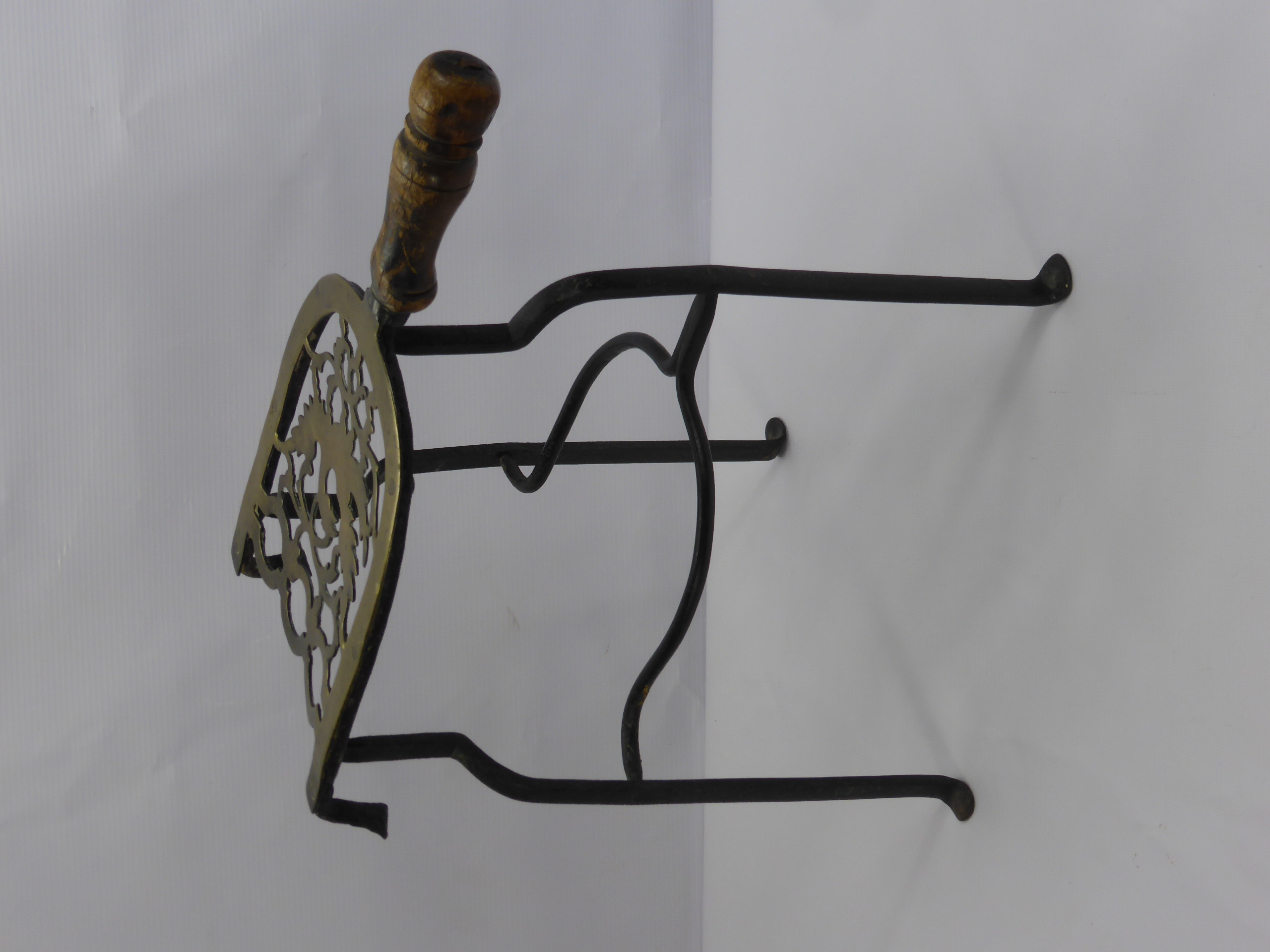 A Quantity of Brass, including a trivet, bellows, candle stick, shell cases and wall sconces, approx - Image 4 of 4