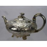 A Georgian Silver Tea Pot, London hallmark dd 1829/30, mm Robert Hennell, milk jug, London