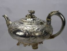 A Georgian Silver Tea Pot, London hallmark dd 1829/30, mm Robert Hennell, milk jug, London