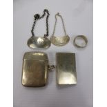 A Collection of Miscellaneous Silver, including vesta case Birmingham hallmark dd 1908, mm W.H.S.,