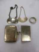 A Collection of Miscellaneous Silver, including vesta case Birmingham hallmark dd 1908, mm W.H.S.,