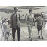 An Informal Photographic Print of Her Majesty Queen Elizabeth, with the Duke of Edinburgh, Prince