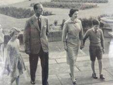 An Informal Photographic Print of Her Majesty Queen Elizabeth, with the Duke of Edinburgh, Prince