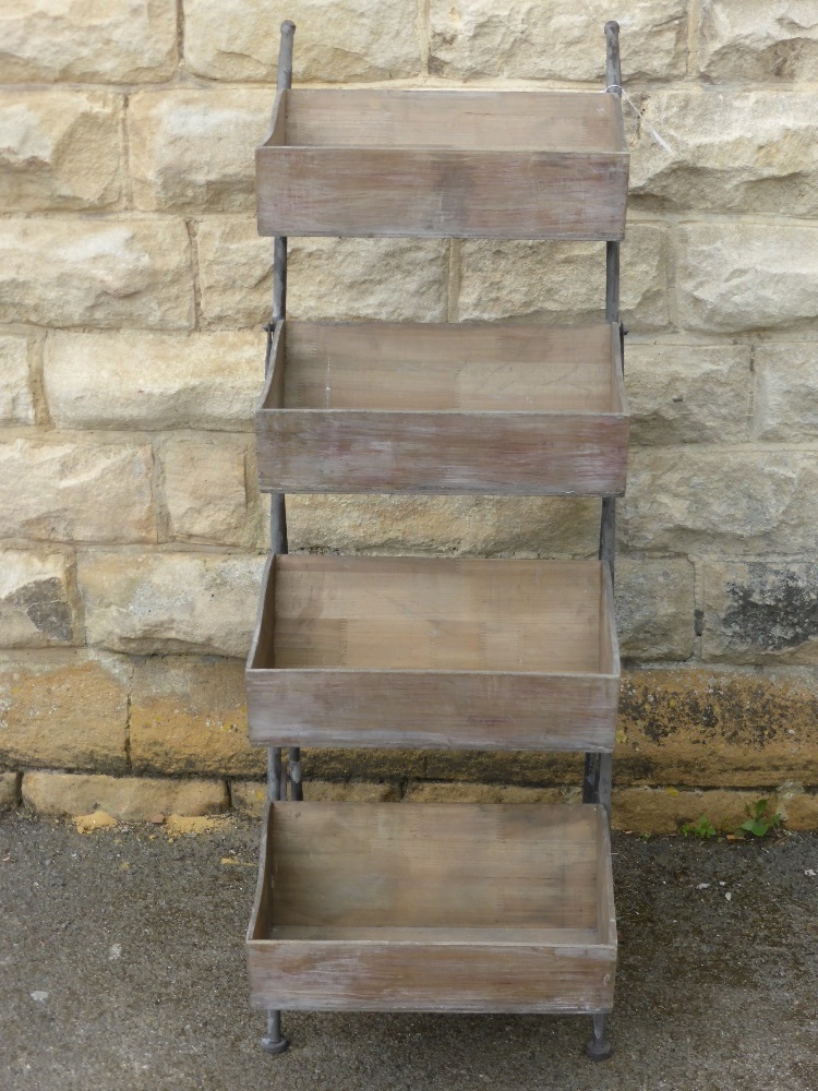 A Contemporary Plant Holder, comprising four troughs in ladder formation. - Image 2 of 2