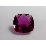 A Square Purple/Red Topaz Loose Stone, 28.76 ct, 19.9 x 20.6 x 11.2 ct.