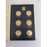 John Pinches, The Churchill Centenary Medals. A Set of 24 solid silver gold plated medals in