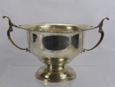 A Silver Twin Handled Trophy, Birmingham hallmark, mm George Butler & Co, dated 1935, approx 500