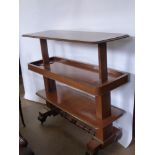 A Victorian Mahogany Metamorphic Serving Buffet, of rectangular three tier design with telescopic