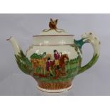 A Wedgwood Dye Ken John Peel Pottery Biscuit Barrel No. CK5236 depicting hunting scenes with fox