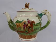 A Wedgwood Dye Ken John Peel Pottery Biscuit Barrel No. CK5236 depicting hunting scenes with fox