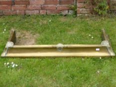 A Brass 'Leadline' Fire Fender, with floral decoration approx 135 x 41 cms.