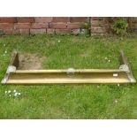 A Brass 'Leadline' Fire Fender, with floral decoration approx 135 x 41 cms.