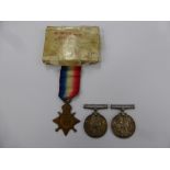 A Group of Two Medals, including 1914/15 Star and Great War Medal x 2, L-Cpl. 2756 R.W.J.