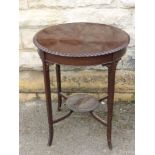 A Mahogany Occasional Table, with pie crust edge on splayed feet, approx 60 x 70 cms together with