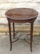 A Mahogany Occasional Table, with pie crust edge on splayed feet, approx 60 x 70 cms together with