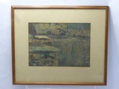 Carr, An Original Water Colour, depicting a lake side signed bottom right 1948, approx 26 x 18