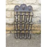 A Vintage Wrought Iron Metal 12 Bottle Wine Rack.