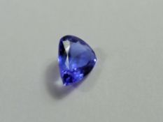 A Tear Shaped Blue Tanzanite Loose Stone, 1.54 ct.