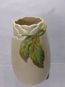 A Clarice Cliff Vase, depicting a bean stalk amongst clouds, approx 24 cms high.