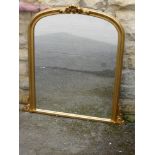 A Contemporary Over Mantle Mirror, approx 105 x 130 cms.