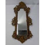A Victorian Hand Painted Wall Mirror, approx 70 x 30 cms.