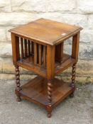 A Vintage Oak Revolving Book Case, approx 45 x 45 x 74 cms. (WF)