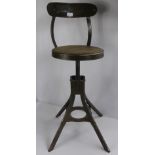 An 'Evertaught' Adjustable Artist's Studio Stool.