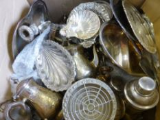 A Miscellaneous Collection of Silver Plate, including cocktail shaker, rose bowl, bon bon dishes,