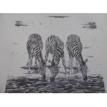 Tony Coss 20th Century, a large quantity of limited edition wild life prints including zebra at