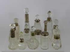A Quantity of Glass, including Victorian / Edwardian Cut Glass Vanity, Perfume and Condiment