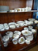 A Large Quantity of Royal Worcester Evesham Ware, comprising six coffee cups and saucers, milk