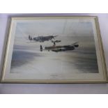 A Signed Print, entitled "Memorial Flight" signed Johnnie Johnson, Peter Townsend
