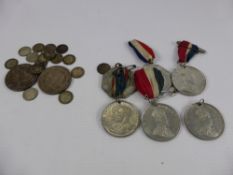 A Collection of Miscellaneous Coins and Medallions, including Edward VIII Coronation, George V