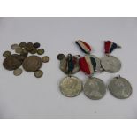 A Collection of Miscellaneous Coins and Medallions, including Edward VIII Coronation, George V