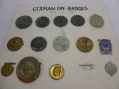 A Quantity of German Day Badges (Tinnies), including Third Reich.