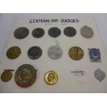 A Quantity of German Day Badges (Tinnies), including Third Reich.