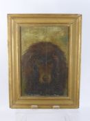 An Antique Oil on Panel, depicting a Spaniel, believed to be 17th Century, approx 31 x 21 cms