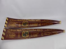 Rowing - A Pair of Corpus Christi College Commemorative Oars, the blades hand painted with