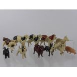 A Collection of Vintage Lead Farm and Other Animals, including some miniatures.