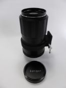 A Hanimex Mirror lens, 300 mm F:6.3 nr 2282, together with a Soligor 1:8 f=500 mm nr 571176.